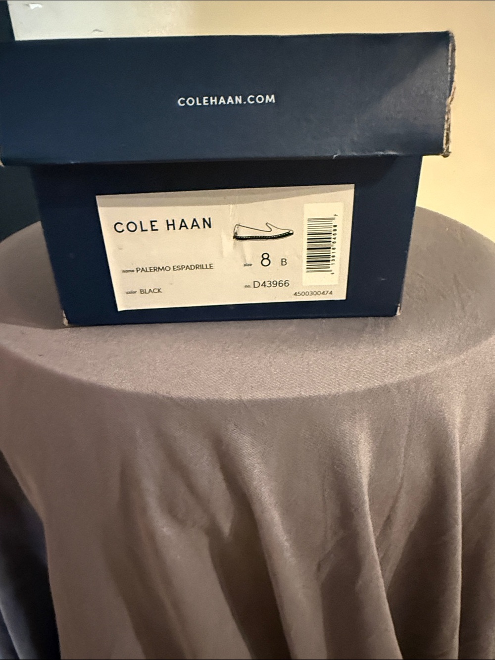 Cole Haan Black Leather Espadrille Loafers